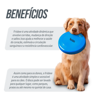 Frisbee de plástico para recreação 22cm econômico Pista e Campo Cor Azul