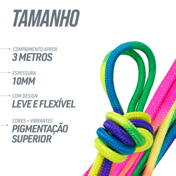 Corda 3m de Ginástica Rítmica Gracios - Arco-íris