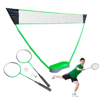 Kit Portátil de Badminton com Rede e Maleta