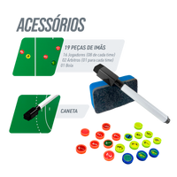 Quadro tático magnético de alumínio com acessórios 45x30 Pista e Campo - Handebol