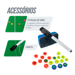 Quadro tático magnético de alumínio com acessórios 45x30 Pista e Campo - Handebol