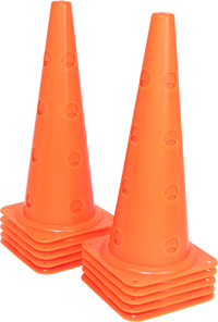 Cone plástico de agilidade furado 50cm Velden - Amarelo