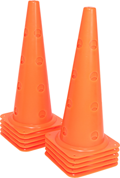 Cone plástico de agilidade furado 50cm Velden - Amarelo