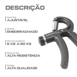 Hand Grip Ajustável 5Kg a 60Kg Envolst - Preto