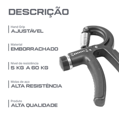 Hand Grip Ajustável 5Kg a 60Kg Envolst - Preto