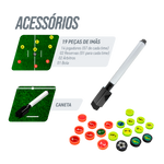 Quadro tático magnético de alumínio com acessórios 45x30 Pista e Campo - Futebol Society