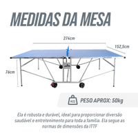 Mesa de Tênis de Mesa ACM Outdoor Dobrável Jintai