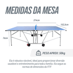 Mesa de Tênis de Mesa ACM Outdoor Dobrável Jintai