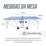 Mesa de Tênis de Mesa ACM Outdoor Dobrável Jintai