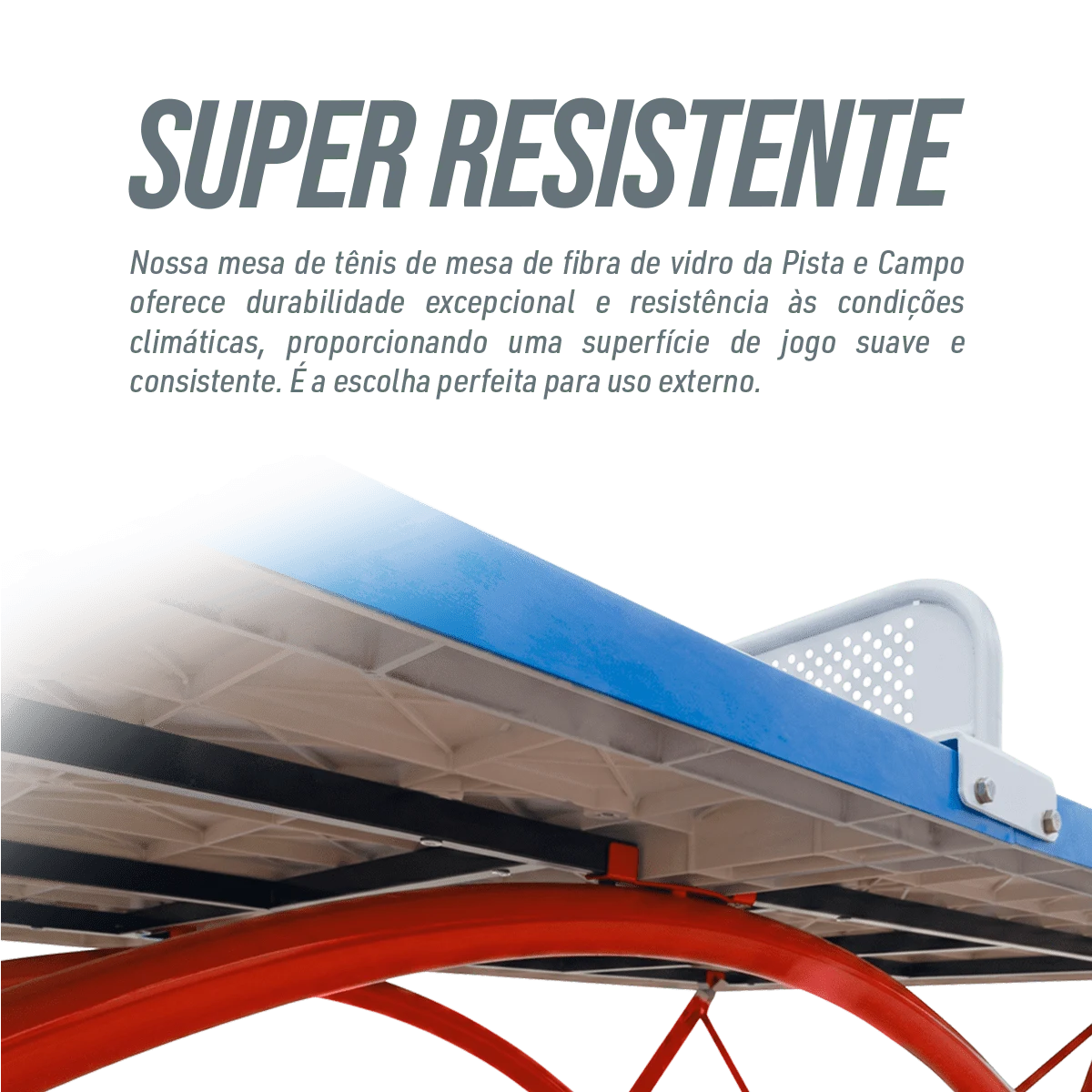 Mesa de tênis de mesa outdoor de fibra de vidro Pista e Campo
