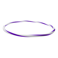 Arco de ginástica rítmica bambolê em espiral 90cm de diâmetro Gracios - Azul e Branco