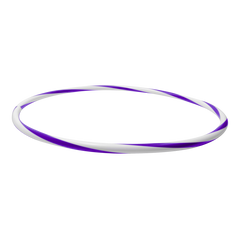 Arco de ginástica rítmica bambolê em espiral 90cm de diâmetro Gracios - Azul e Branco