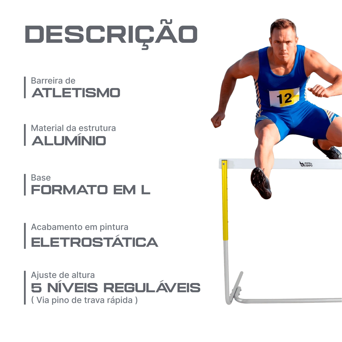 Barreira de atletismo de aço para treinamento Pista e Campo