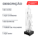 Suporte Expositor de Chão 9 Barras Olímpicas Envolst