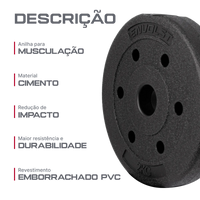 Anilha Emborrachada 2Kg Cement Furo 31mm Envolst