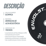 Anilha Olímpica Bumper para Crossfit e LPO 10Lb Envolst