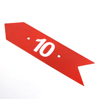 Flechas numeradas de orientação para minigolfe Pista e Campo - cnj com 9 und (10-18)