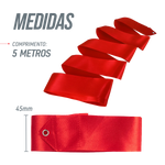 Fita Ginástica Rítmica Cetim 5m Gracios - Vermelho