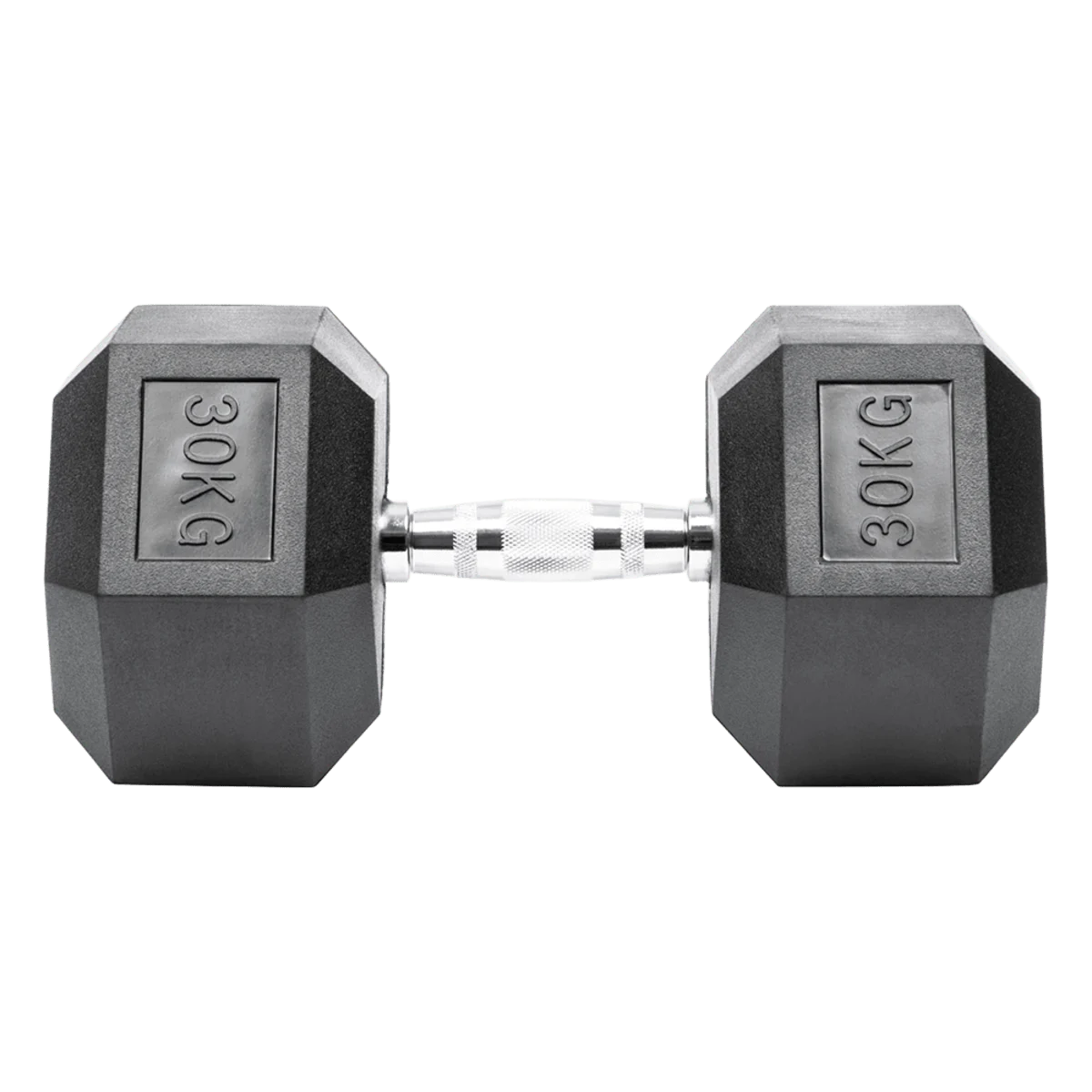 Kit Halteres Sextavados Emborrachados Pegada Cromada Envolst - Pares 10 a 30Kg