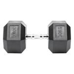 Kit Halteres Sextavados Emborrachados Pegada Cromada Envolst - Pares 10 a 30Kg