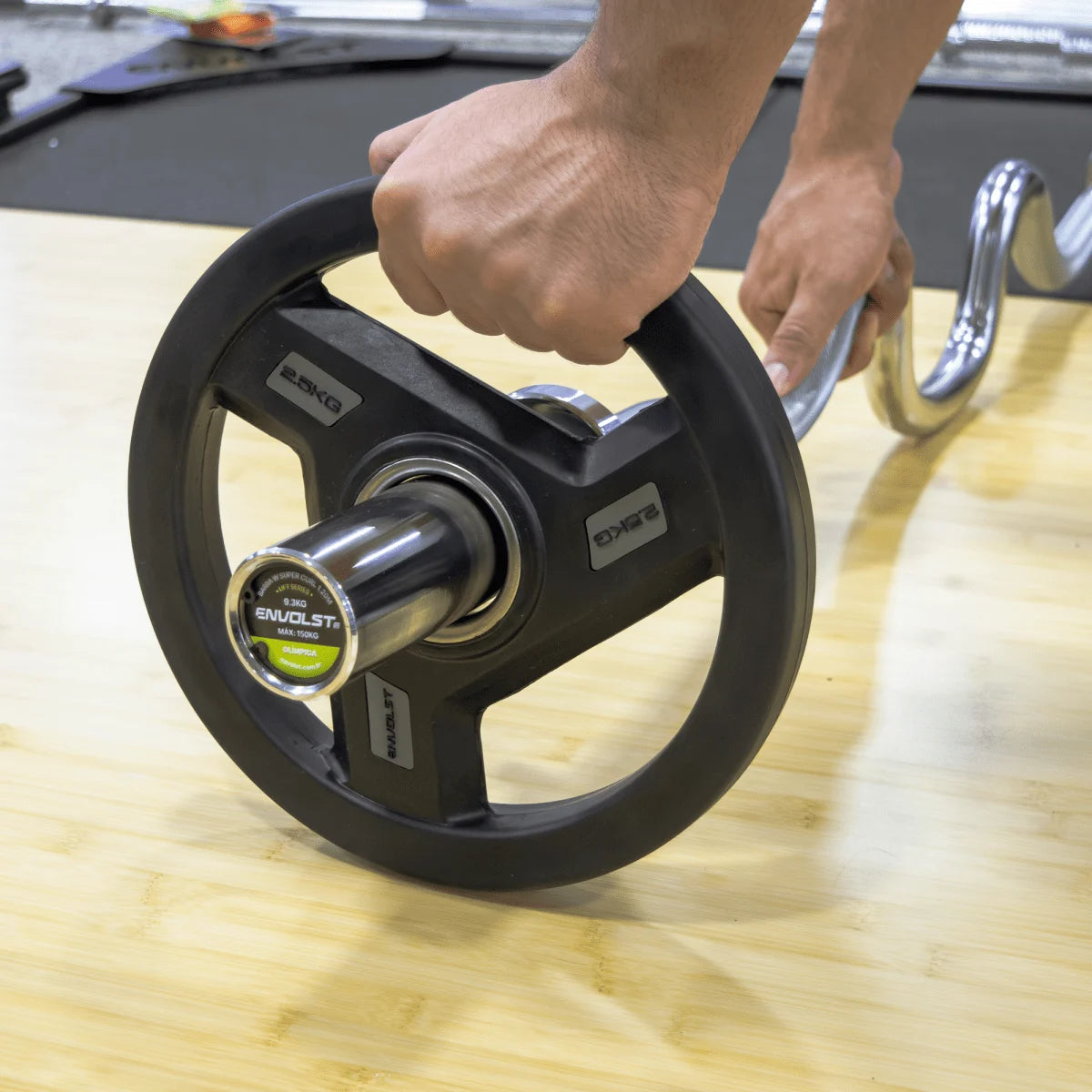 Kit 50kg Anilhas Olímpicas Profissionais Vulcanizadas Envolst