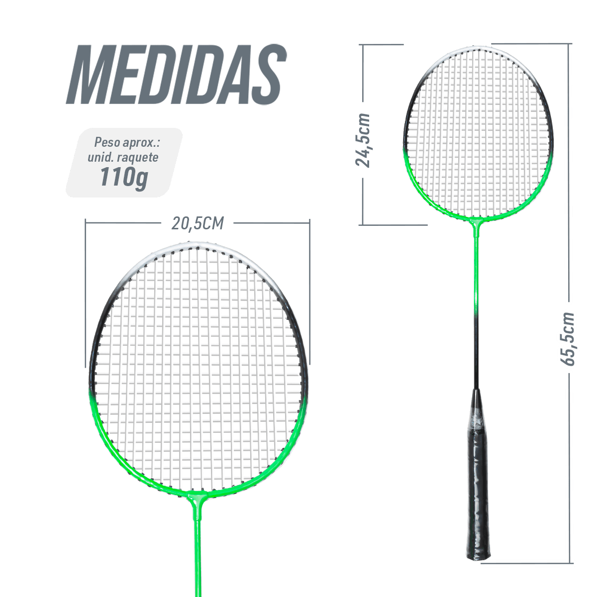 Kit Portátil de Badminton com Rede e Maleta