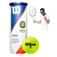 Bolinha/bola de tênis de campo Roland Garros Wilson - tubo com 3 und