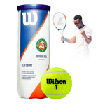 Bolinha/bola de tênis de campo Roland Garros Wilson - tubo com 3 und