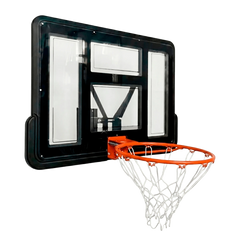 Tabela de basquete de parede quadro transparente de 110x74cm com aro e rede Velden
