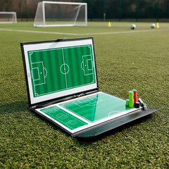 Prancheta tática magnética com caneta para treinamento de futebol Pista e Campo - Modelo pasta preta