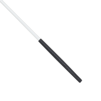 Estilete Ginástica Rítmica Fibra Vidro 60cm Branco Gracios - Empunhadura Preta