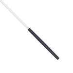 Estilete Ginástica Rítmica Fibra Vidro 60cm Branco Gracios - Empunhadura Preta