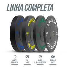 Anilha Olímpica Bumper para Crossfit e LPO 15Kg Envolst
