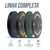 Anilha Olímpica Bumper para Crossfit e LPO 15Kg Envolst