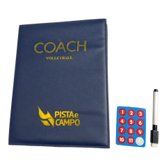 Prancheta tática magnética com caneta para treinamento de volei Pista e Campo - Modelo pasta azul