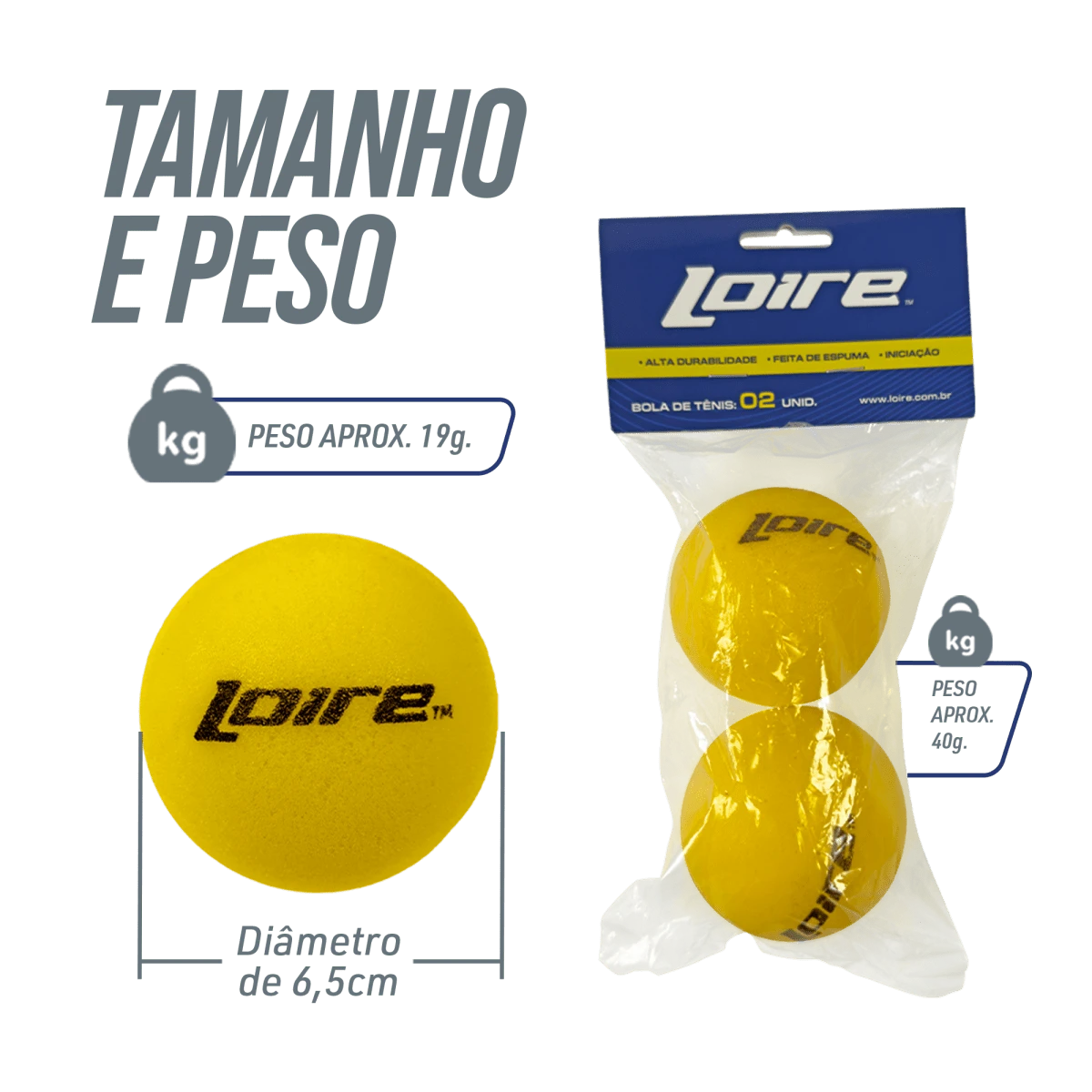 Bolas de tênis infatil de Espuma Loire