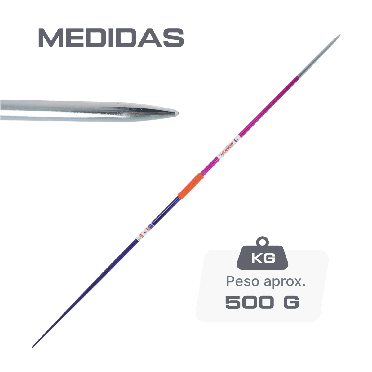 Dardo de duralumínio e aço 500g Air Flyer IAAF Polanik