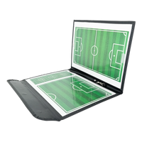 Prancheta tática magnética com caneta para treinamento de futebol Pista e Campo - Modelo pasta preta