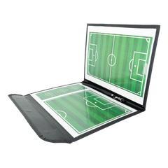 Prancheta tática magnética com caneta para treinamento de futebol Pista e Campo - Modelo pasta preta