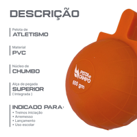 Pelota de PVC 600g Pista e Campo