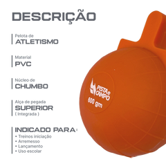 Pelota de PVC 600g Pista e Campo