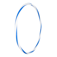 Arco de ginástica rítmica bambolê em espiral 75cm de diâmetro Gracios - Azul e Amarelo
