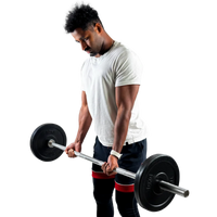 Barra de Musculação Reta 1,20m Maciça 28mm e Presilhas Envolst