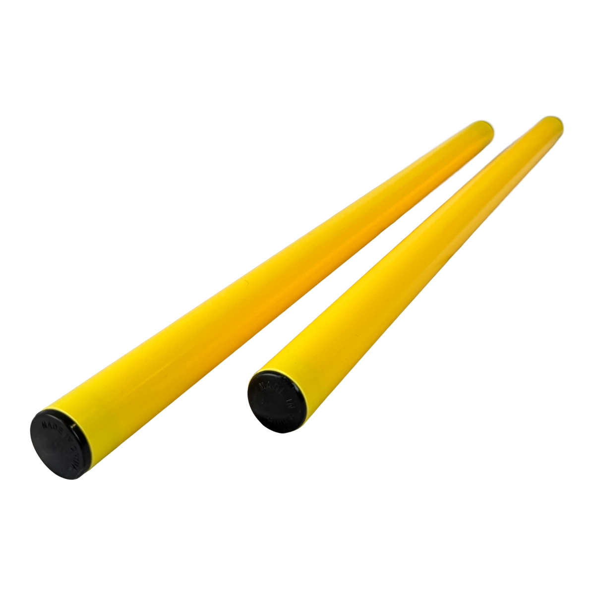 Bastão haste de PVC 1m desmontável em duas partes amarelo Velden