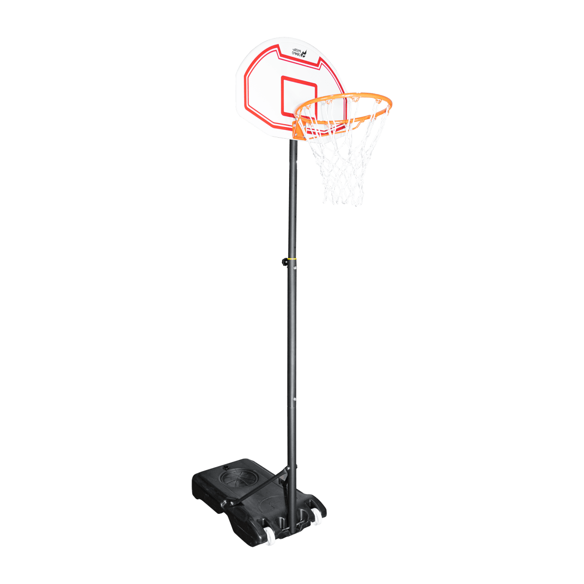 Tabela de basquete infantil juvenil móvel com poste, quadro de plástico e aro Velden