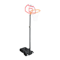 Tabela de basquete infantil juvenil móvel com poste, quadro de plástico e aro Velden