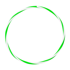 Arco de ginástica rítmica bambolê em espiral 75cm de diâmetro Gracios - Azul e Amarelo
