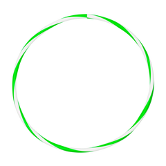 Arco de ginástica rítmica bambolê em espiral 75cm de diâmetro Gracios - Azul e Amarelo