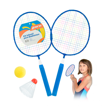 Kit Badminton Infantil com 2 Raquetes, Volante e Bola Loire