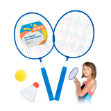 Kit de Badminton Infantil com 2 Raquetes, 1 Peteca e 1 Bola de Espuma Loire						
